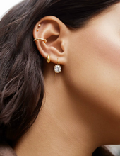 Load image into Gallery viewer, Gold Bezel Drop Earrings