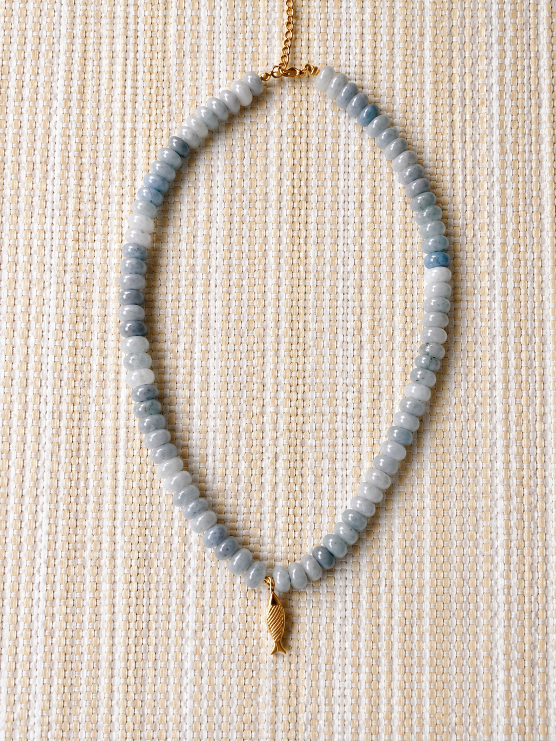 Light Blue Fish Beaded Necklace (Available 6.5.26 9am cst)