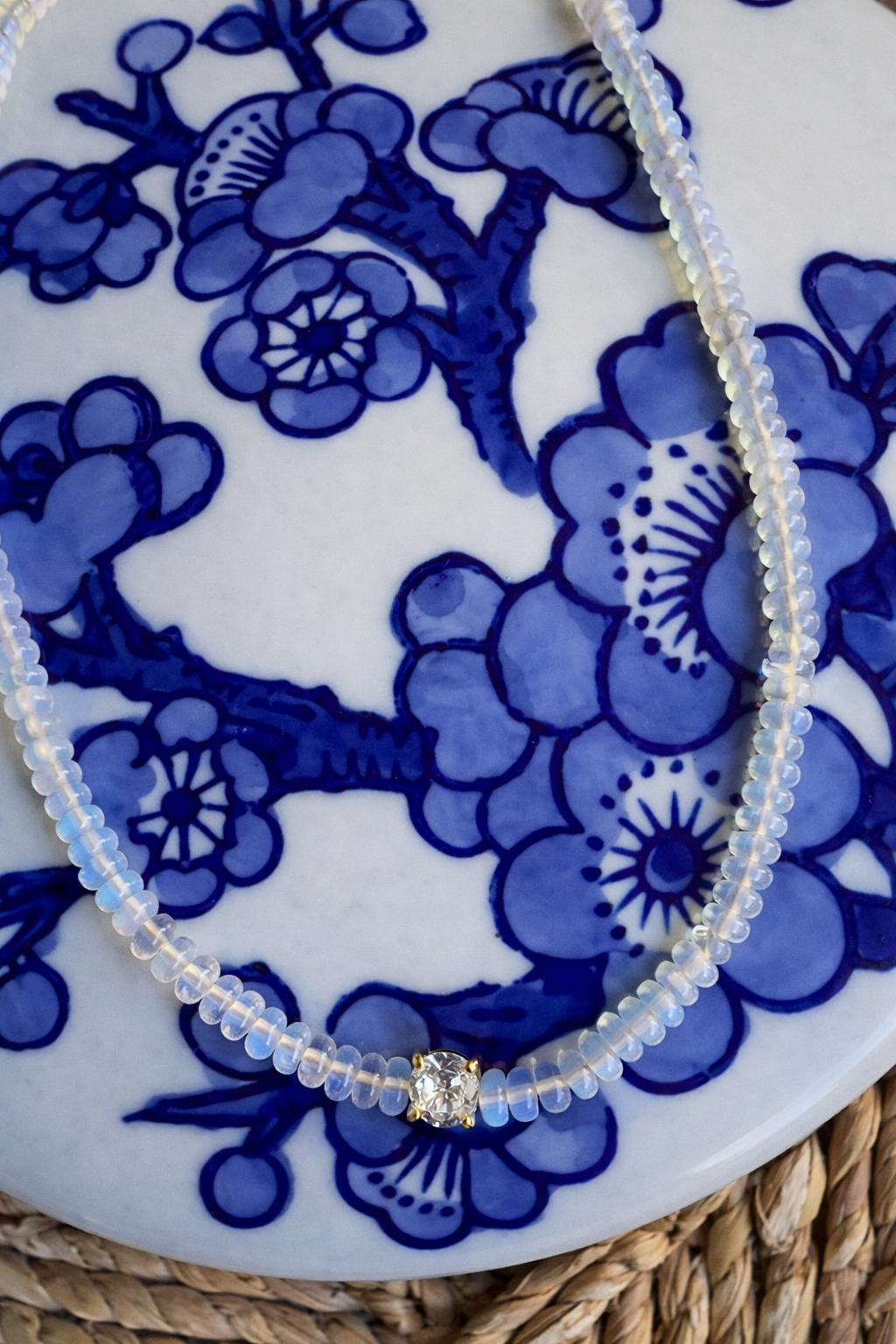 Opal Stone Beaded Necklace