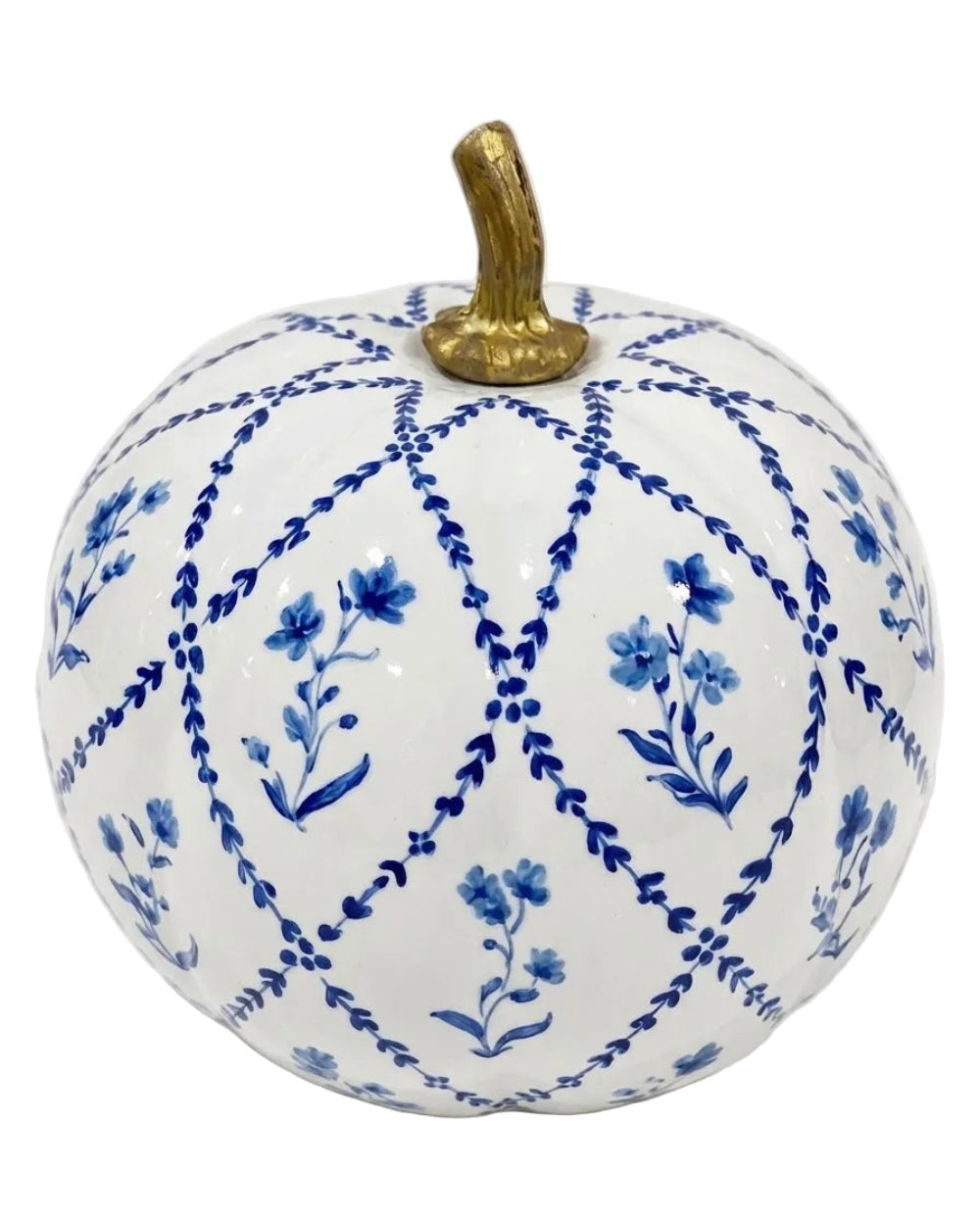 Navy Garden Trellis Pumpkin