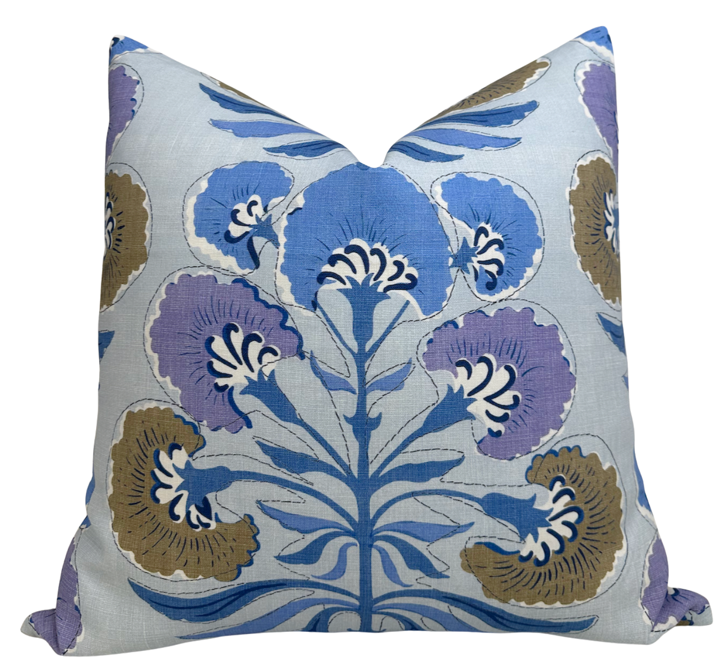 Tybee Tree Pillow Cover in Lavender and Blue, Thibaut Pillows