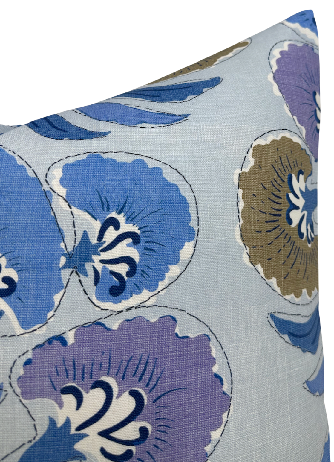 Tybee Tree Pillow Cover in Lavender and Blue, Thibaut Pillows