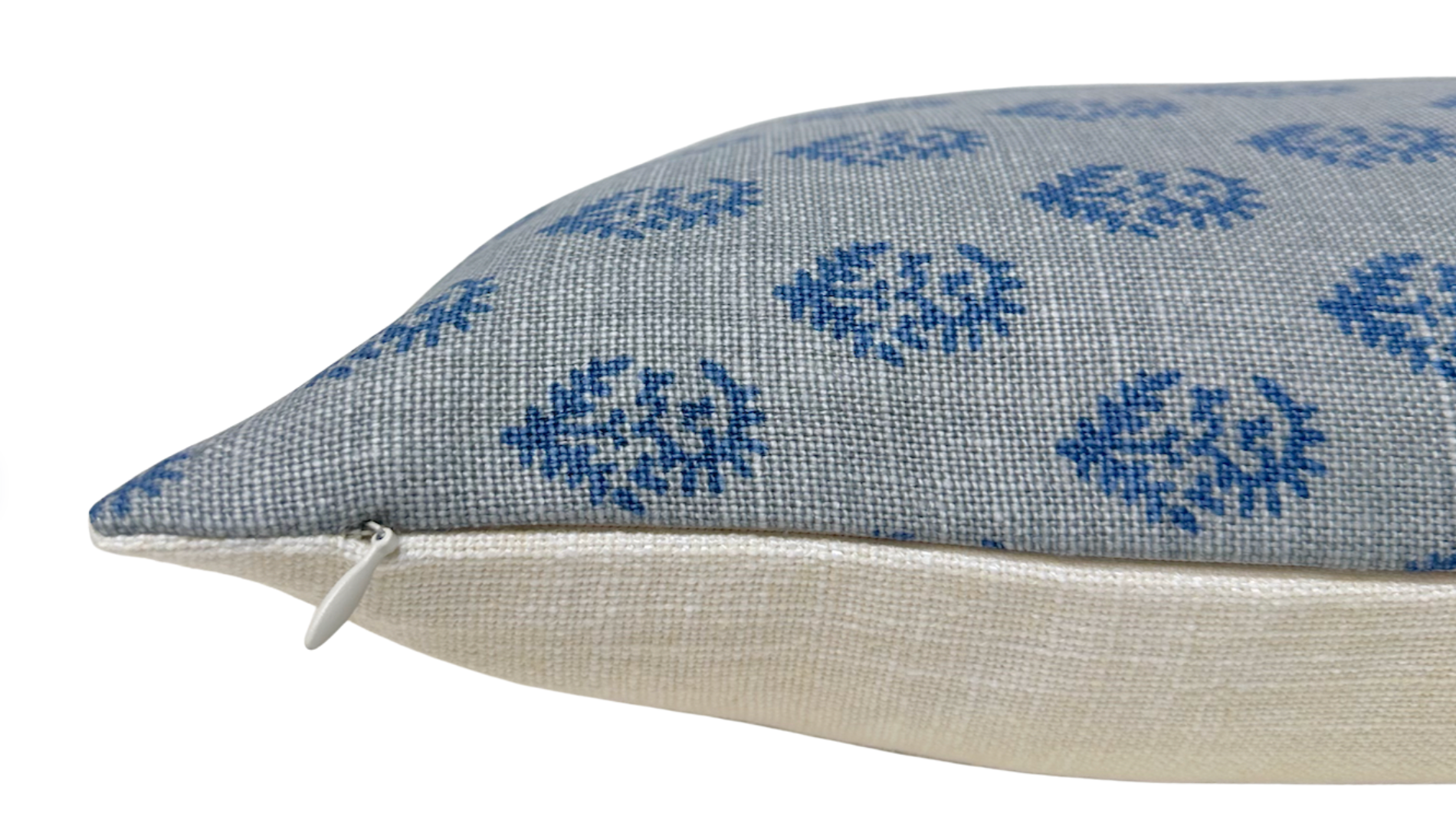 Rajmata Pillow Cover in Mist Indigo, Peter Dunham Textiles
