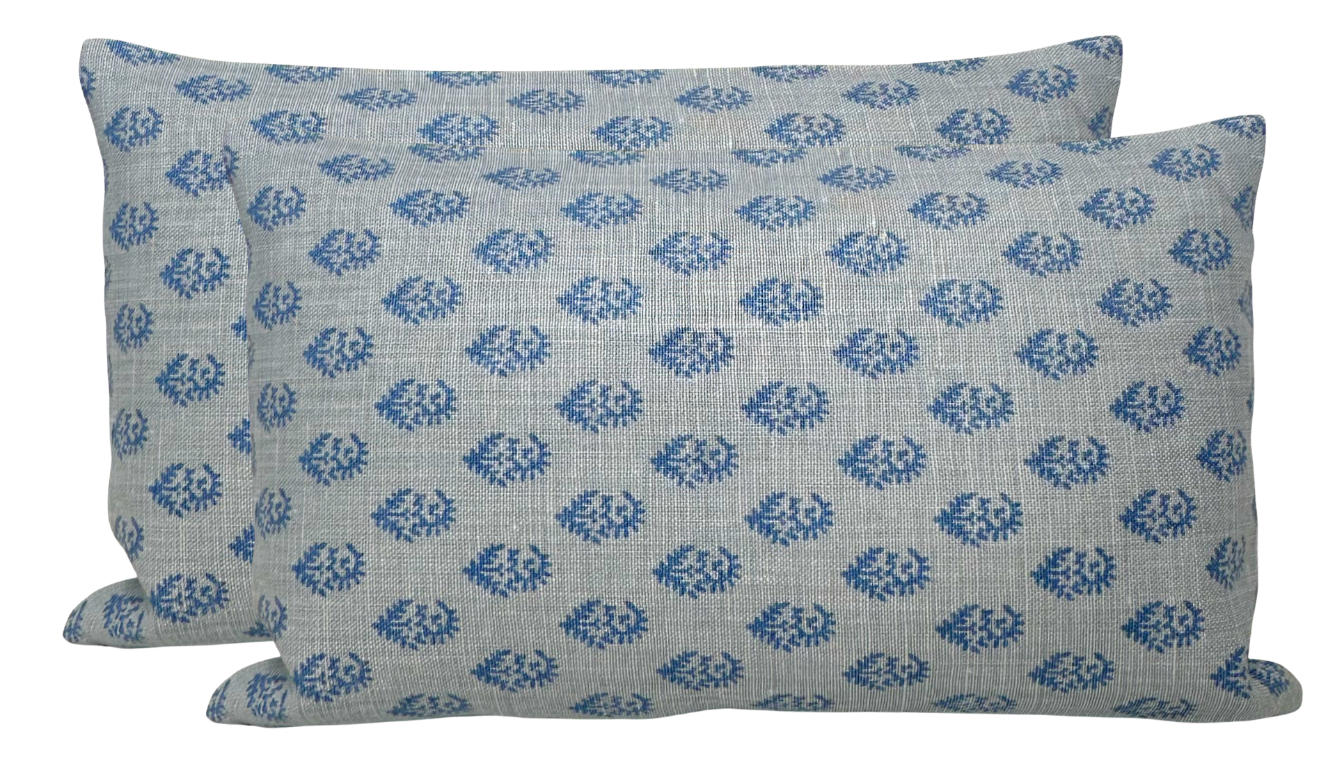 Rajmata Pillow Cover in Mist Indigo, Peter Dunham Textiles