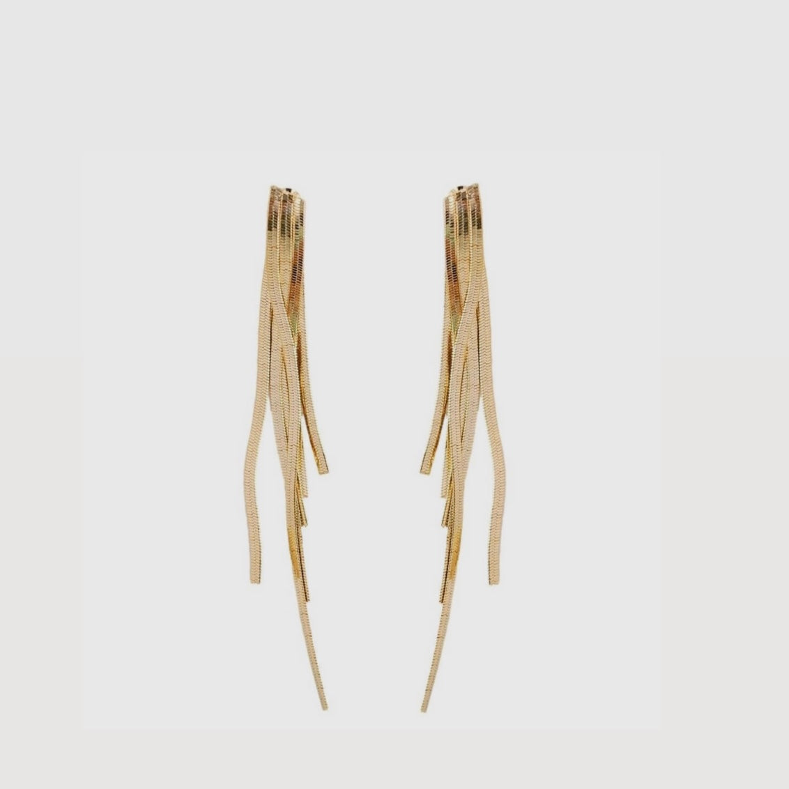 Skinny Gold Cascading Earrings