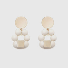 Load image into Gallery viewer, White Wooden Earrings