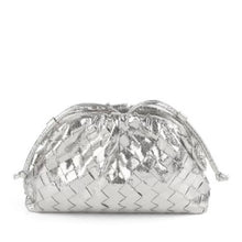 Load image into Gallery viewer, Silver Metallic Cloud Clutch &amp; Crossbody