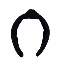 Load image into Gallery viewer, Black Corduroy Topknot Headband