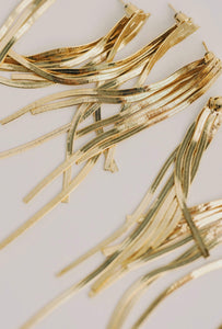 Skinny Gold Cascading Earrings