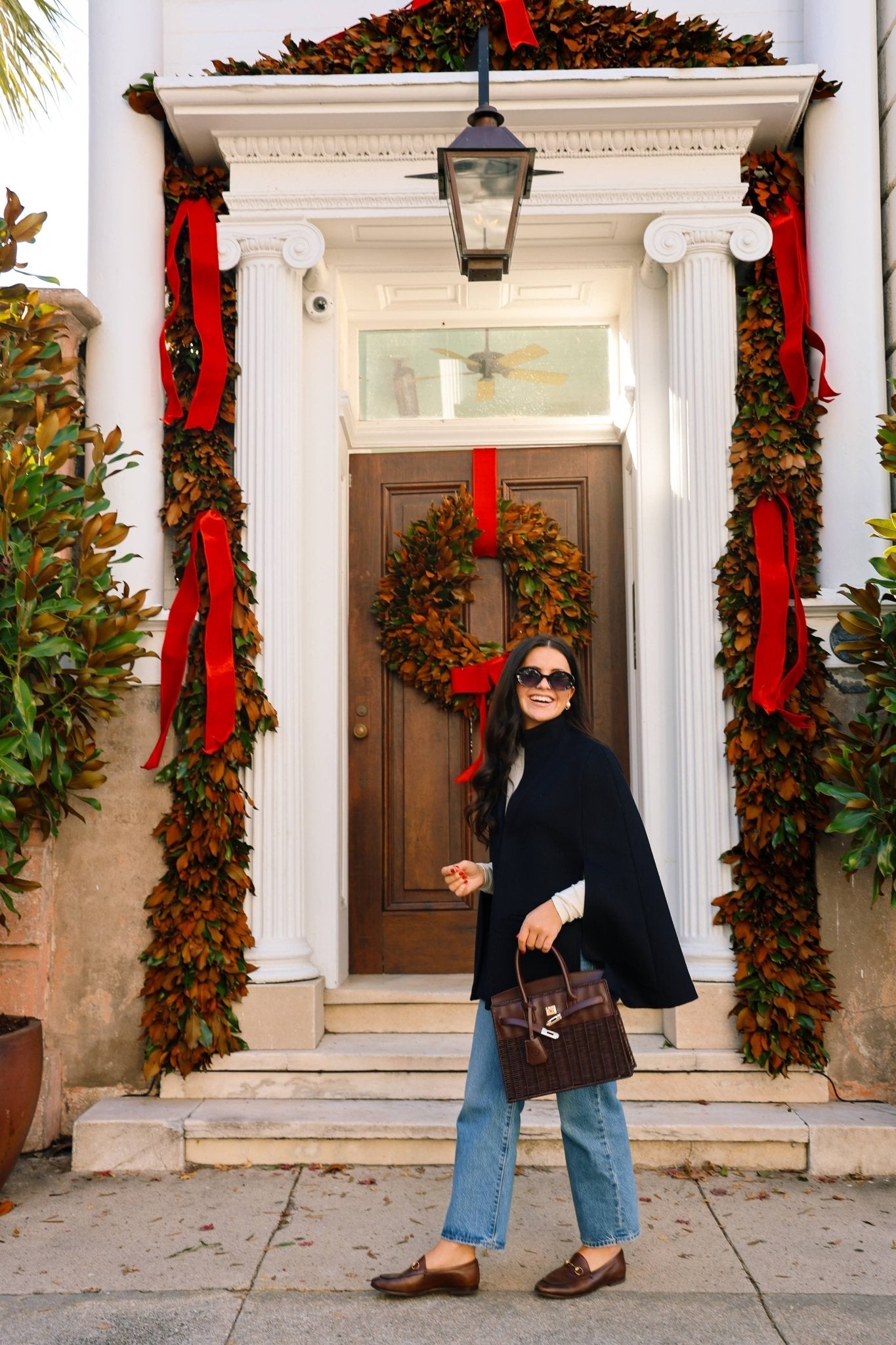 Margo - Fall Wicker Handbag - Black & Chocolate