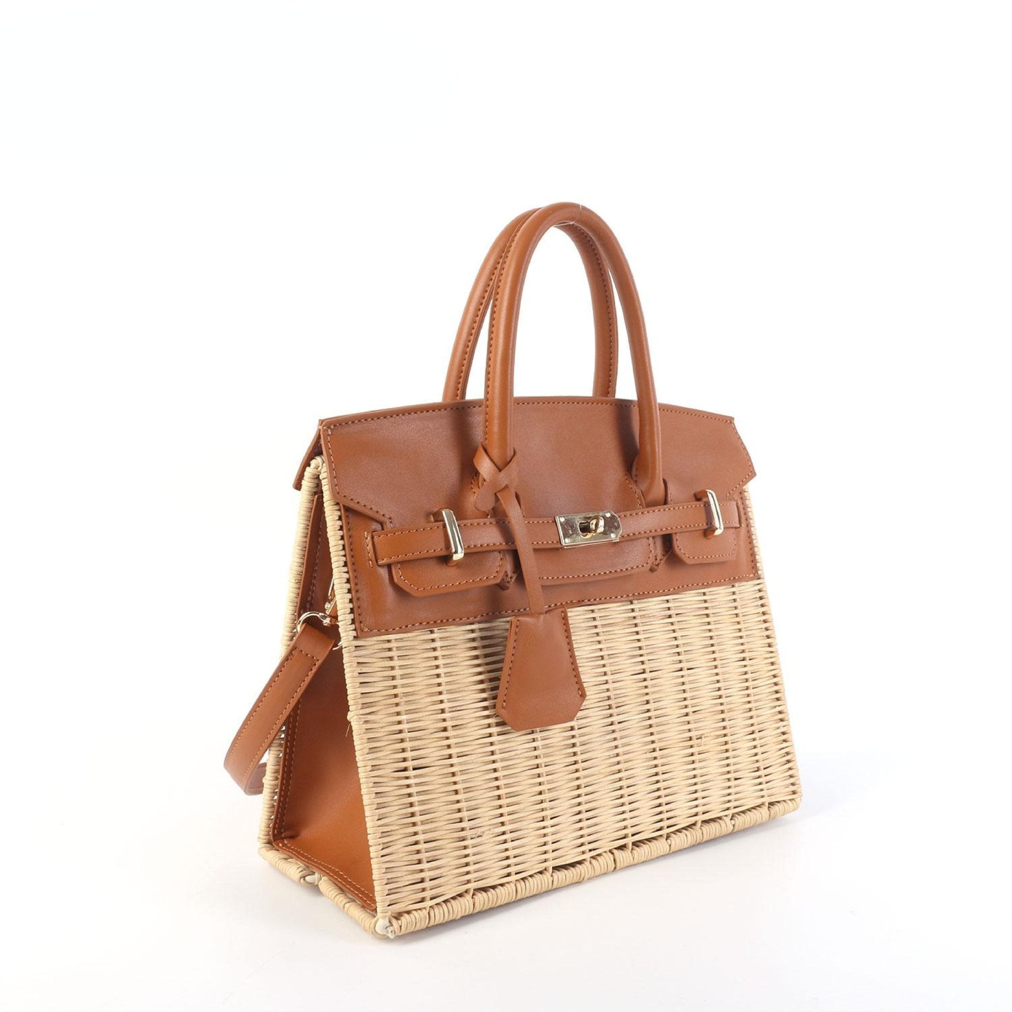 Margo Camel - Wicker Handbag