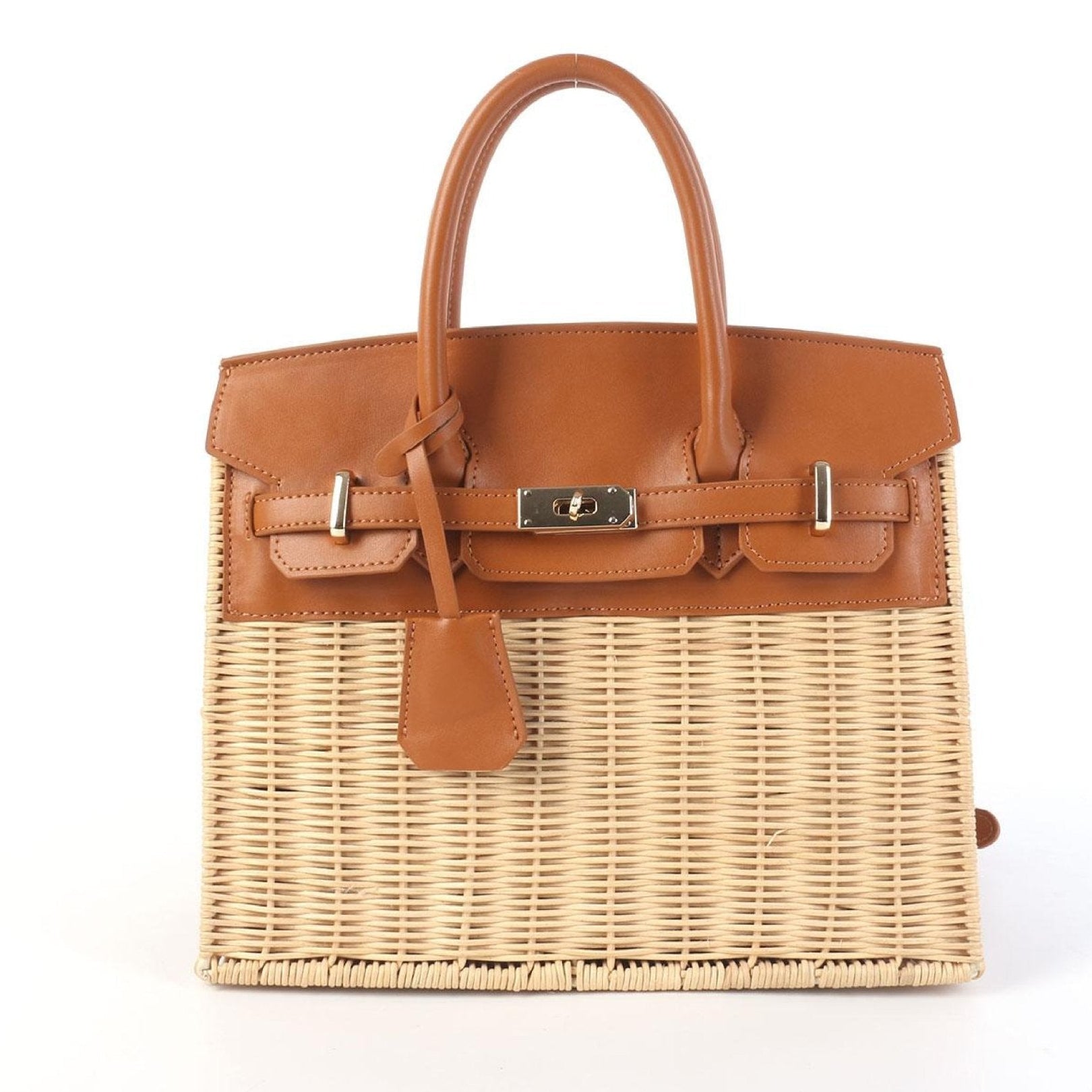 Margo Camel - Wicker Handbag