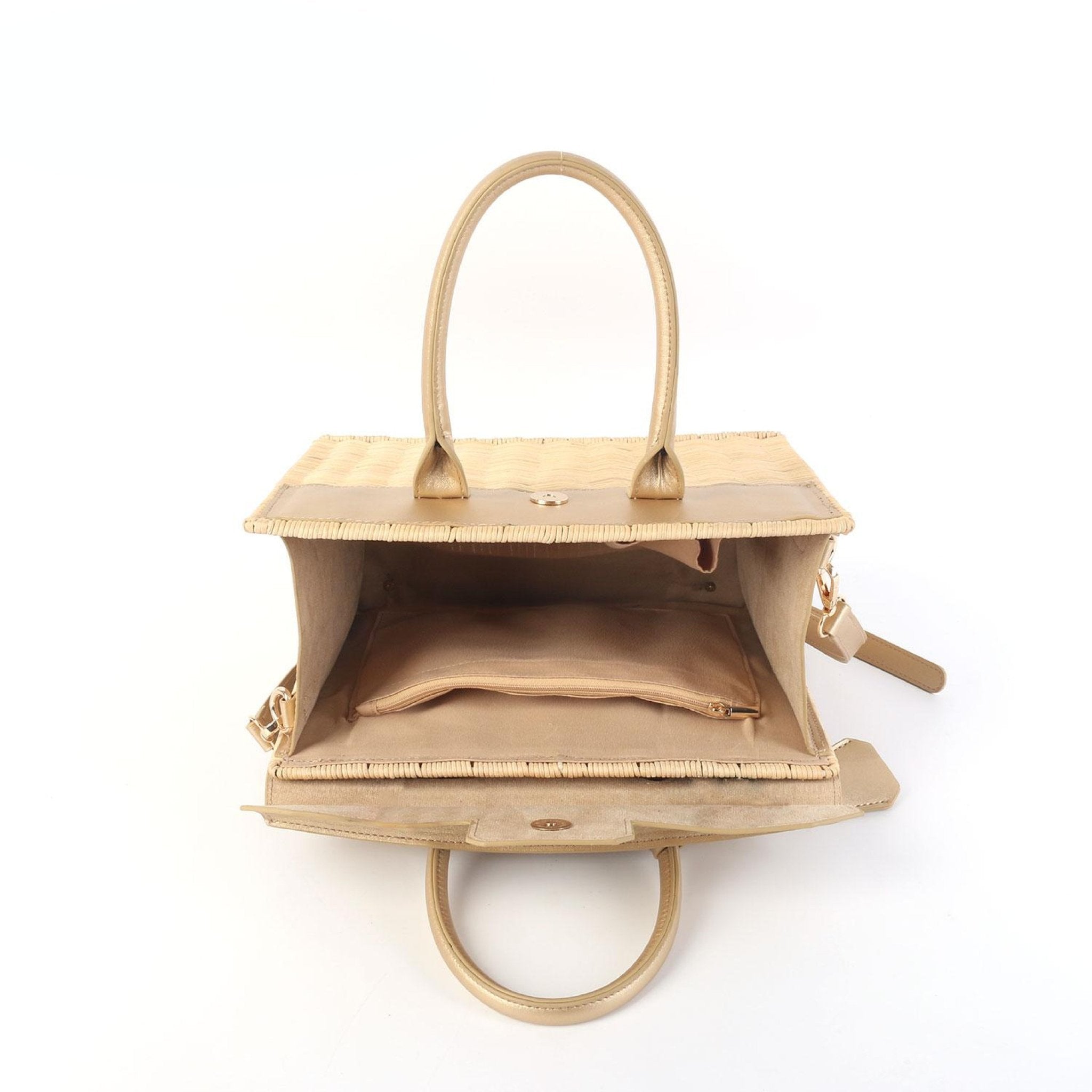 Margo Camel - Wicker Handbag