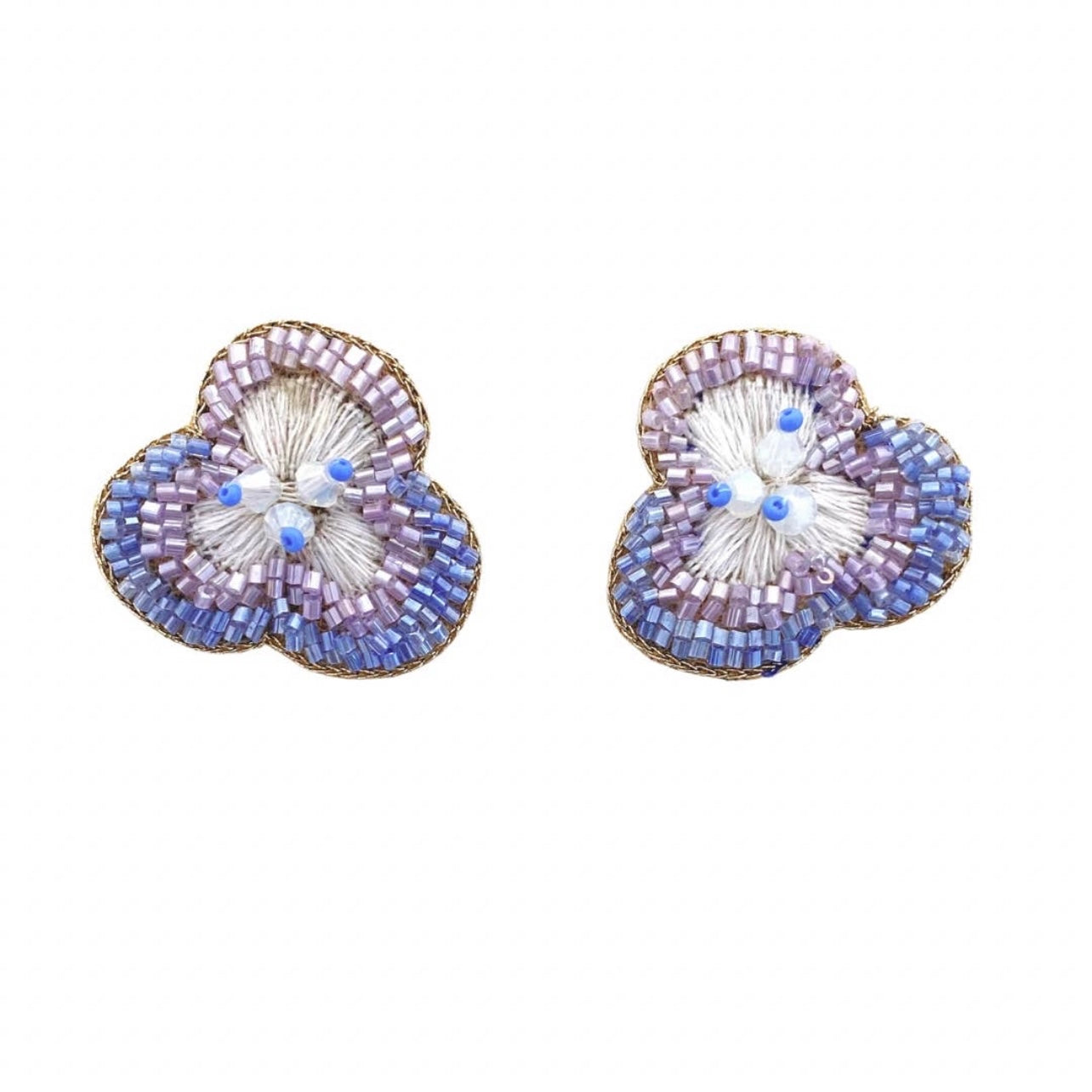 Lilac Flower Stud Earrings