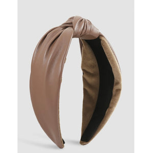 Soft Vegan Leather Topknot Headbands (4 Color Options)
