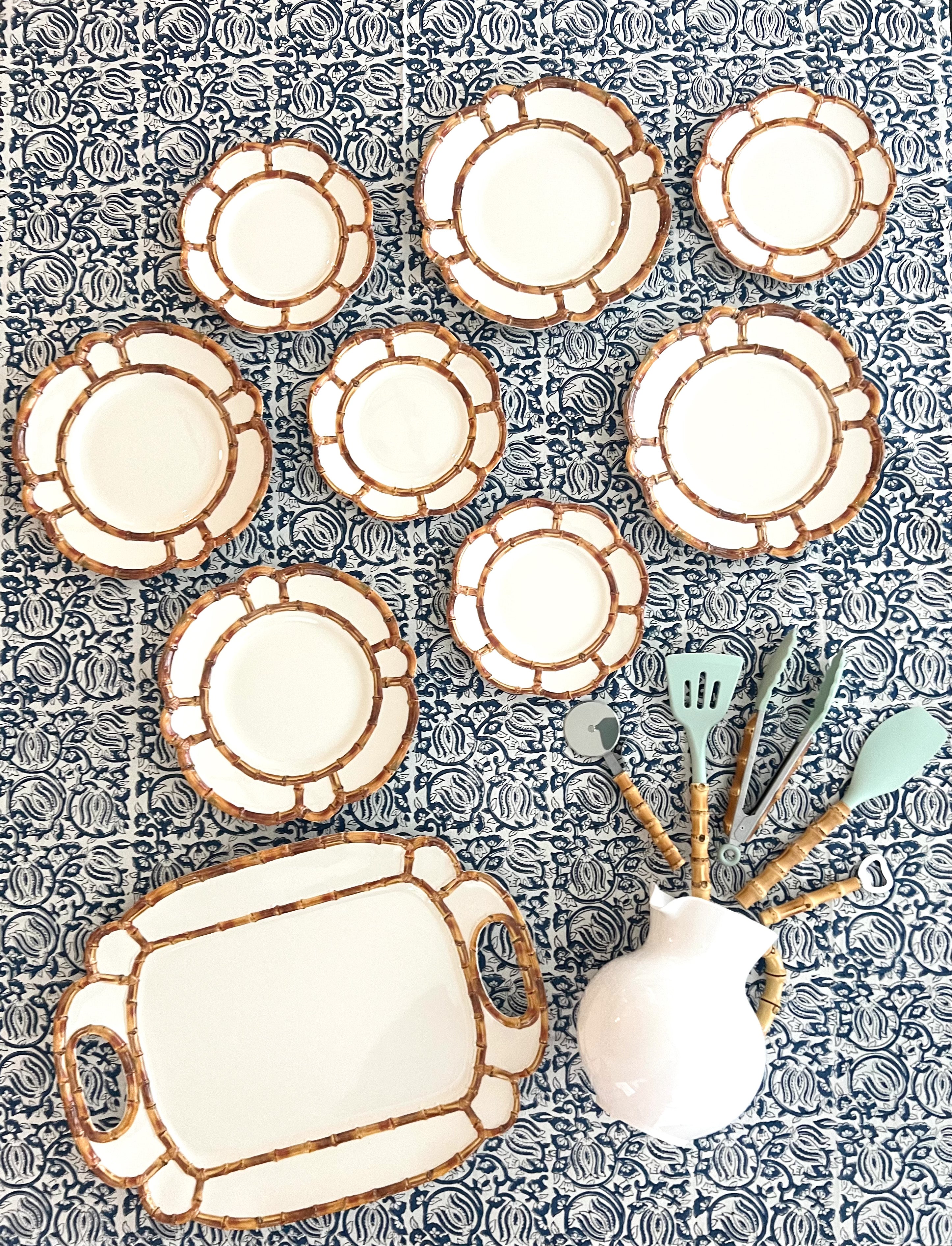 Bamboo Melamine Plates (Set of 4 - SALAD)