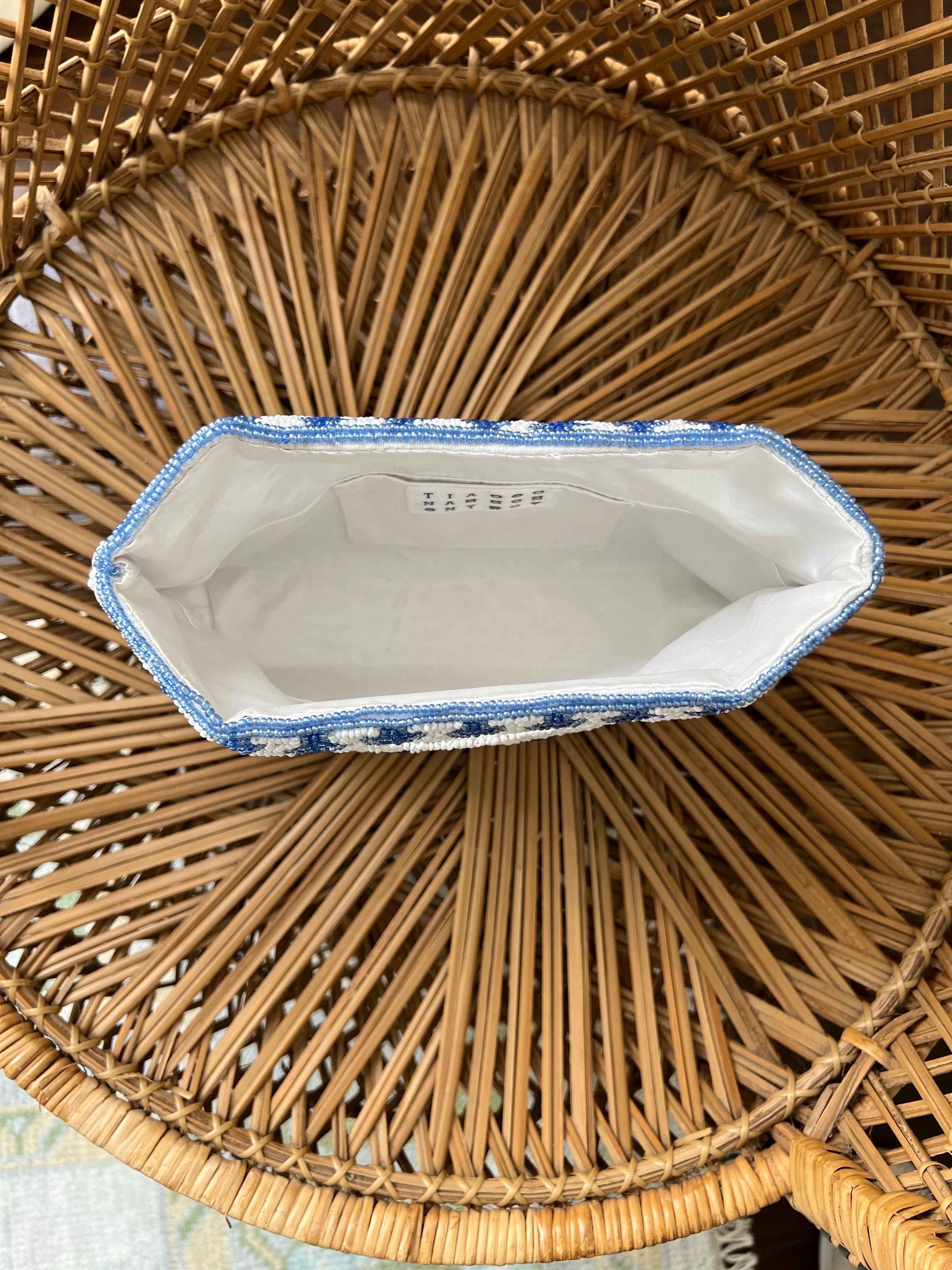 Lily Beaded Handle Clutch (Made to Order)