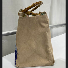 Load image into Gallery viewer, Lily Beaded Bamboo Handle Bag (Made to Order)