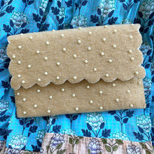 Load image into Gallery viewer, Beaded Scalloped Pearls Clutch (Made to Order)