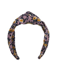 Load image into Gallery viewer, Lilac Floral Topknot Headband