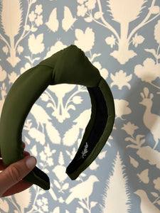 Olive Neoprene Topknot Headband