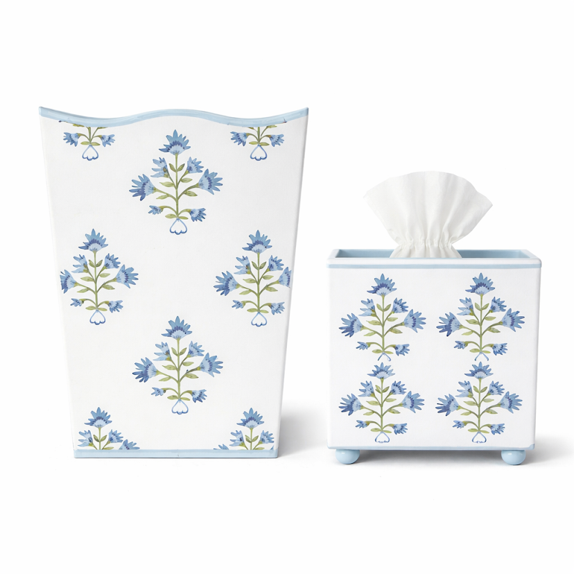 Willow Bloom Square Wastepaper Basket & Tissue (2 Options)
