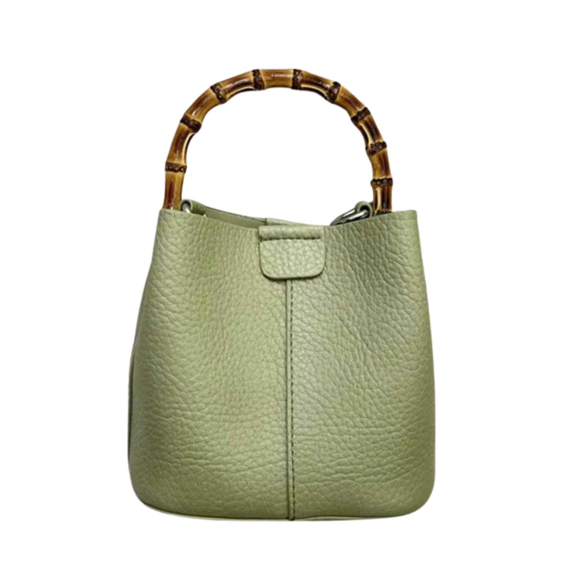 Sutton Petite Bamboo Bucket/Crossbody - Sage