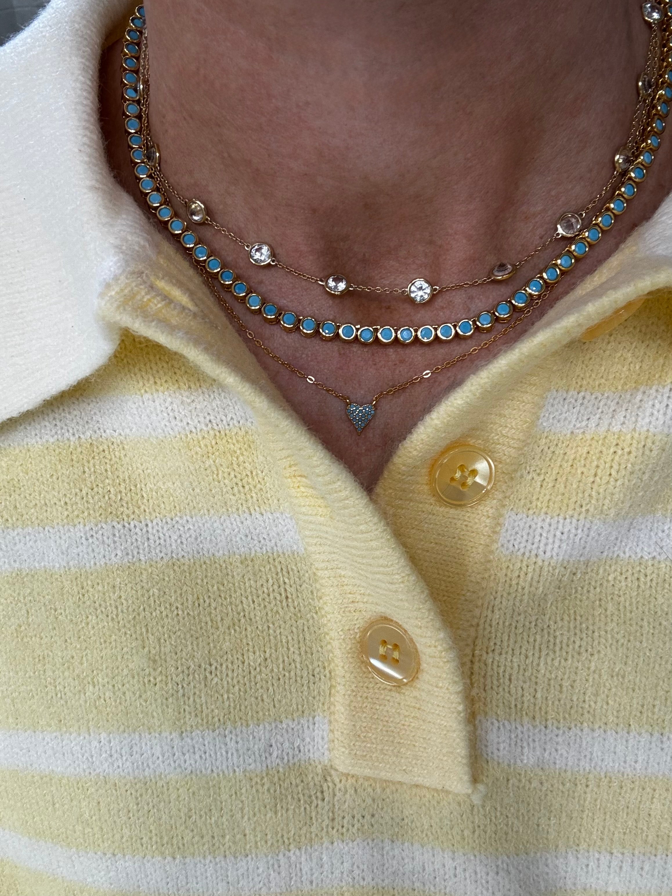 Mini Turquoise Heart Necklace