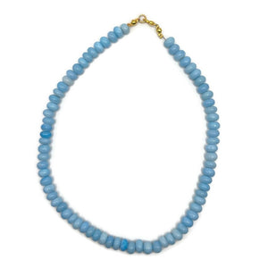Aqua Blue Gemstone Necklace 15”