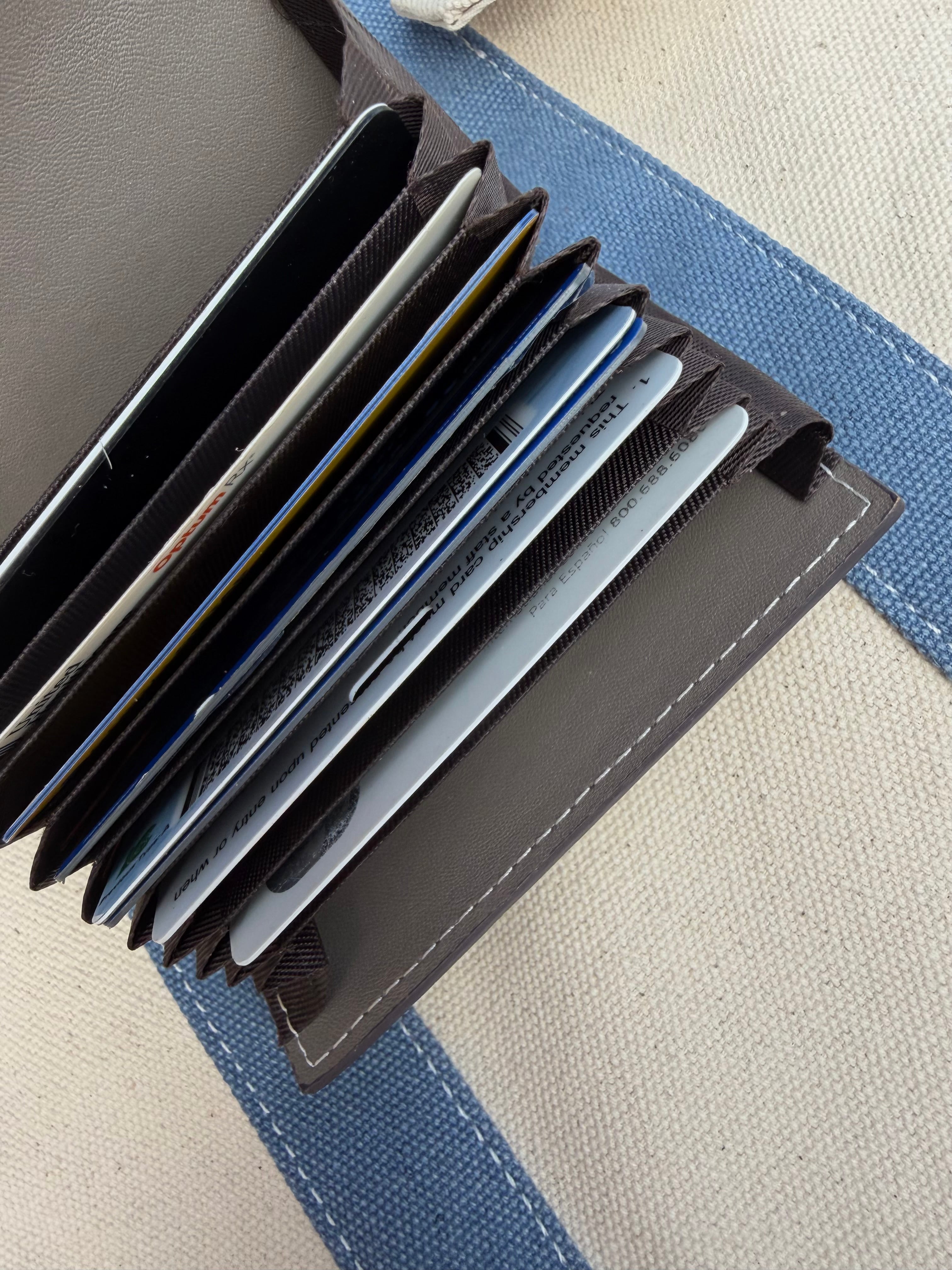 Kelly Card Holder - Gray (Accordion Style - Genuine Leather)