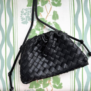 Black Quilted Dumpling Crossbody