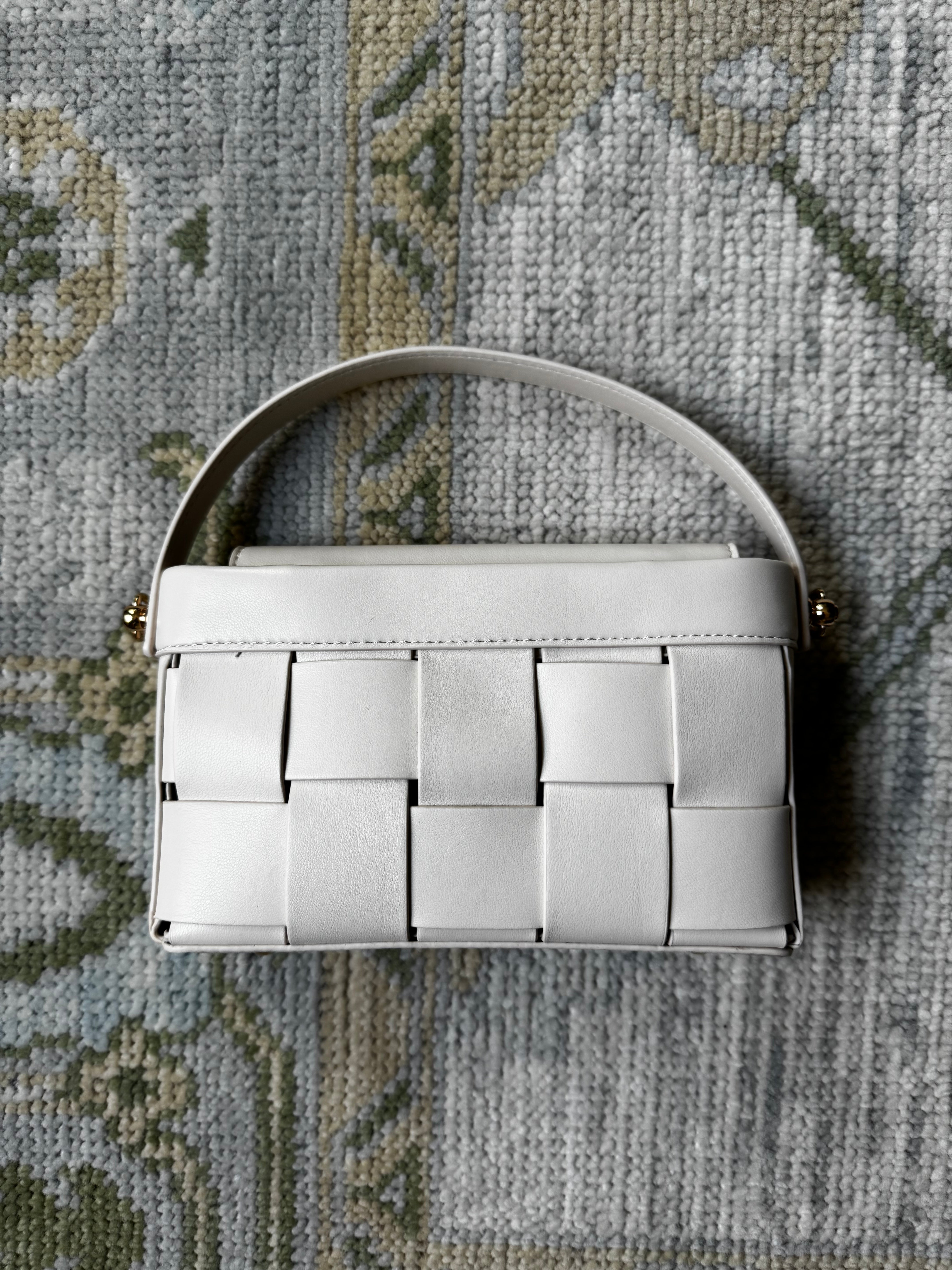Alice Woven Crossbody/Handle Clutch Ivory