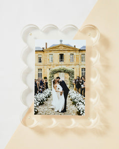 Clear Acrylic Scalloped Picture Frame