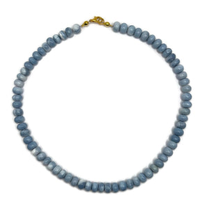 Denim Blue Gemstone Necklace 15”