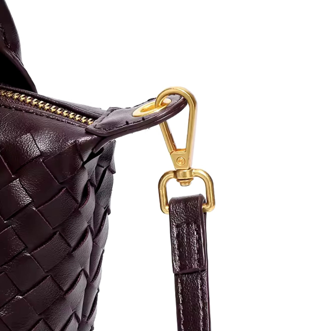 Burgundy/Brown Quilted Rowan Crossbody (Small)