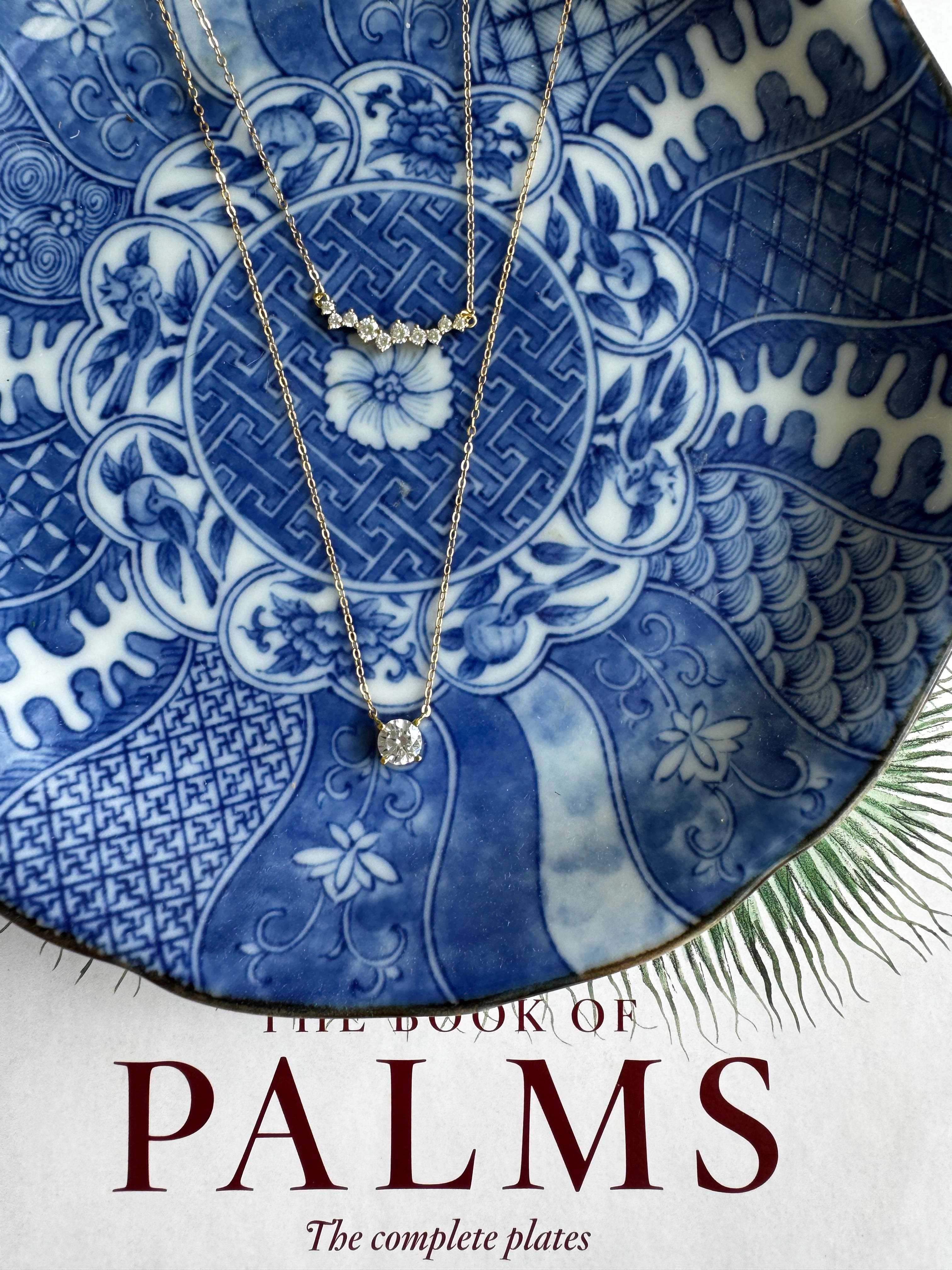 Gold Round Solitaire Necklace