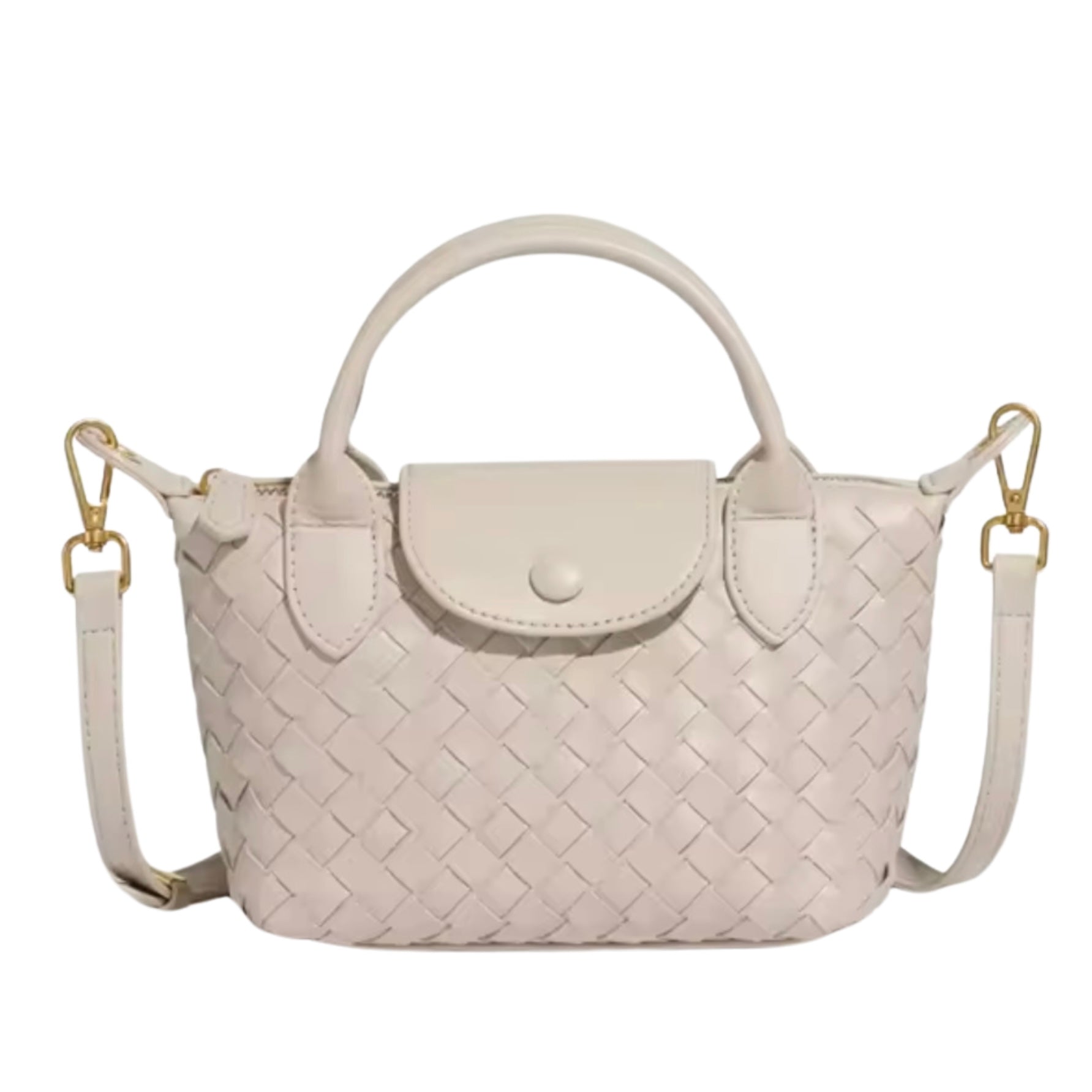 Ivory Quilted Rowan Crossbody (Small)