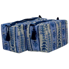 Load image into Gallery viewer, Trellis Booti Cotton Quilted Cosmetic Bag (Set of 2)