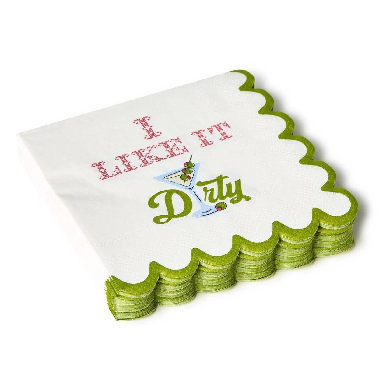 Sea Marie Designs Martini Scalloped Napkins - Thumbnail 2