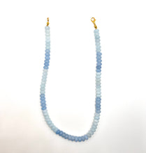 Load image into Gallery viewer, Light Blue/Aqua Gemstone Necklace 15”