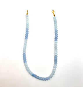 Light Blue/Aqua Gemstone Necklace 15”