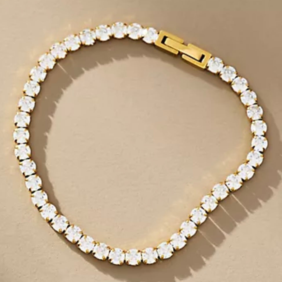 Lumi Tennis Bracelet (Gold)