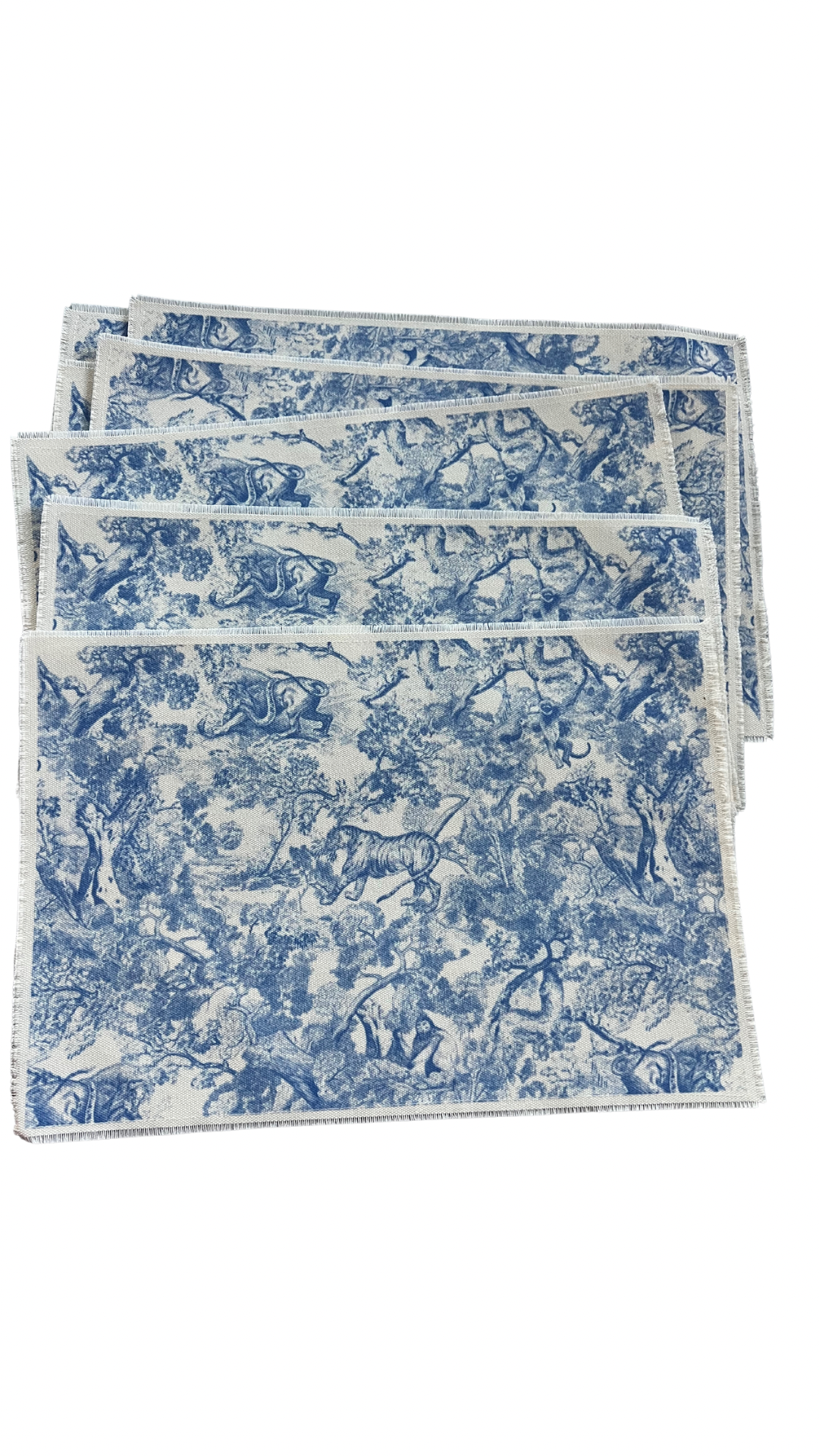 French Toile Cotton Linen Placemat (Sold Individually)