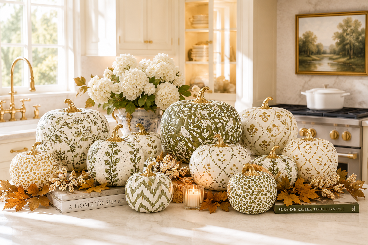 Gold Garden Trellis Pumpkin