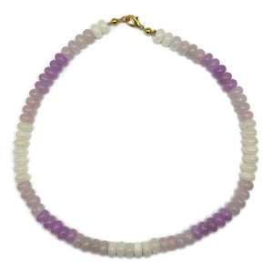 Lavender Ivory Gemstone Necklace