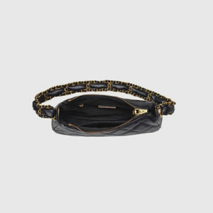 Schuyler Quilted Chain Shoulder Bag (Black)