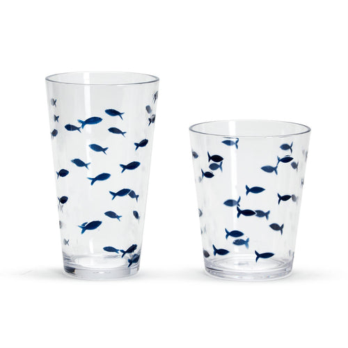 Blue Fish Acrylic Drinking Glasses (Sold Individually)