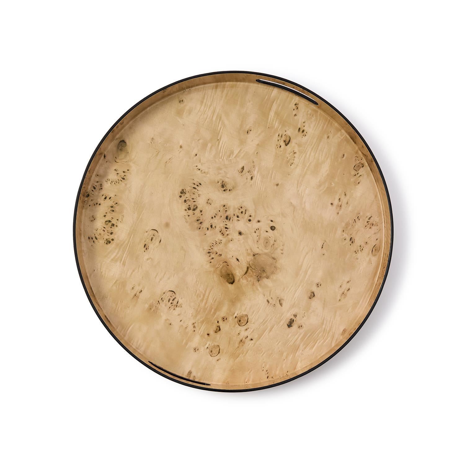 Burled Wood Round Trays (SET OF 3)