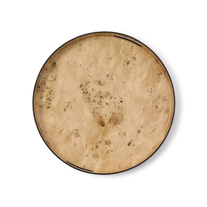 Burled Wood Round Trays (3 Sizes)