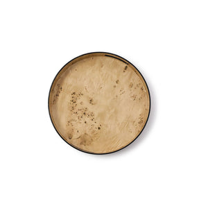 Burled Wood Round Trays (3 Sizes)